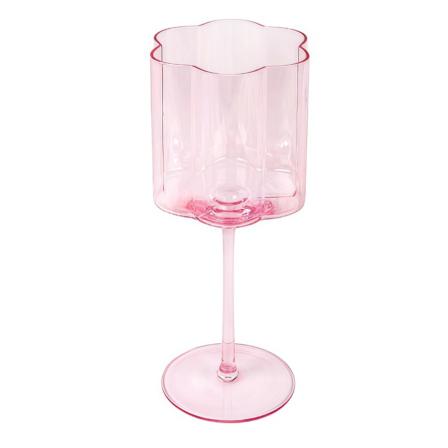 Бокал для вина "Floral" нежно-розовый - Фото миниатюра 1