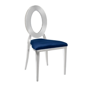 Стул «Element» серебро, синий бархат