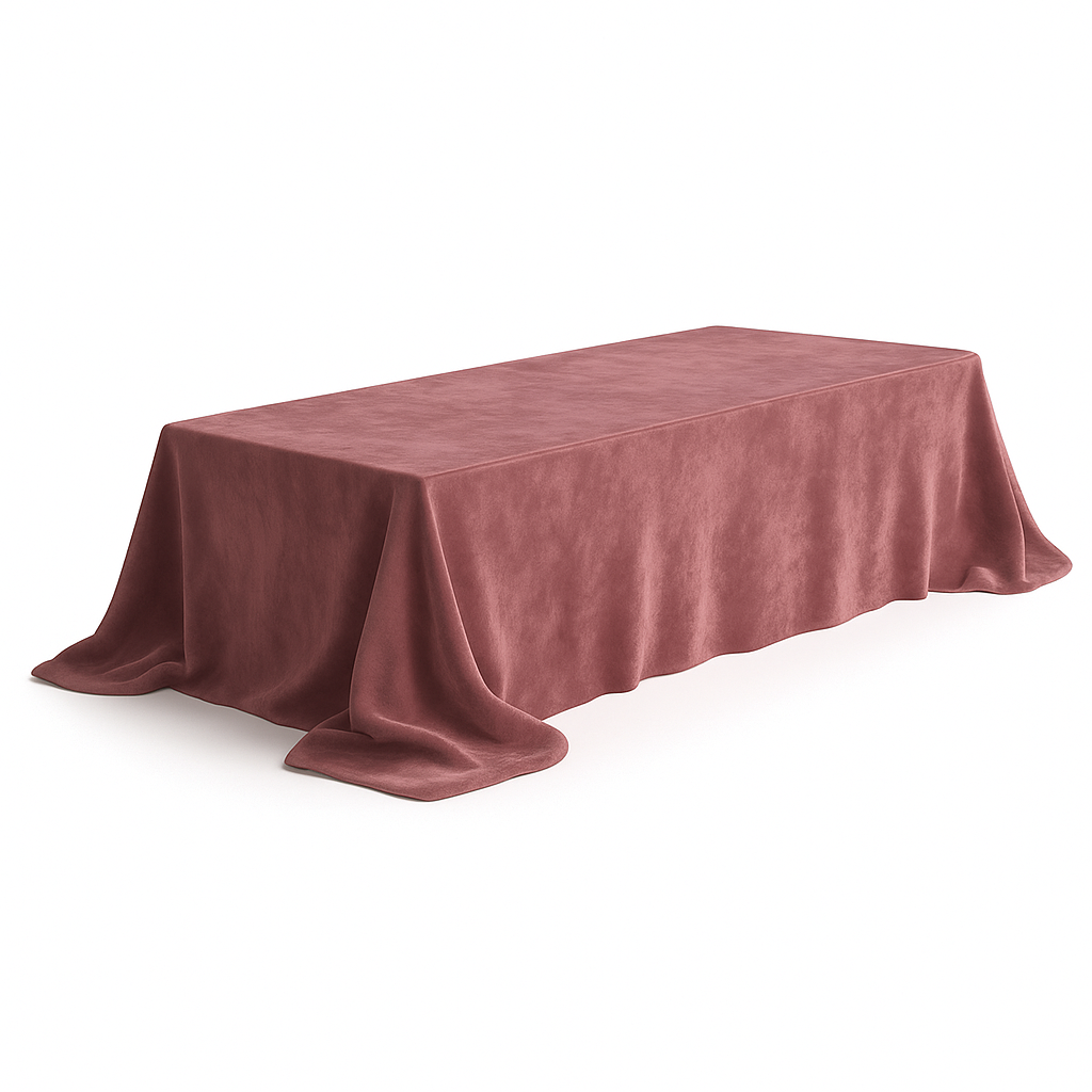 Скатерть прямоугольная XL бархат "Розовый зефир"