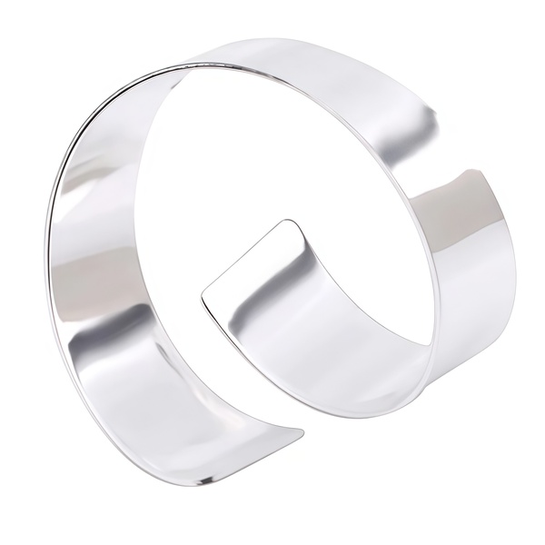Кольцо для салфетки "Минимал" серебро - Фото 1