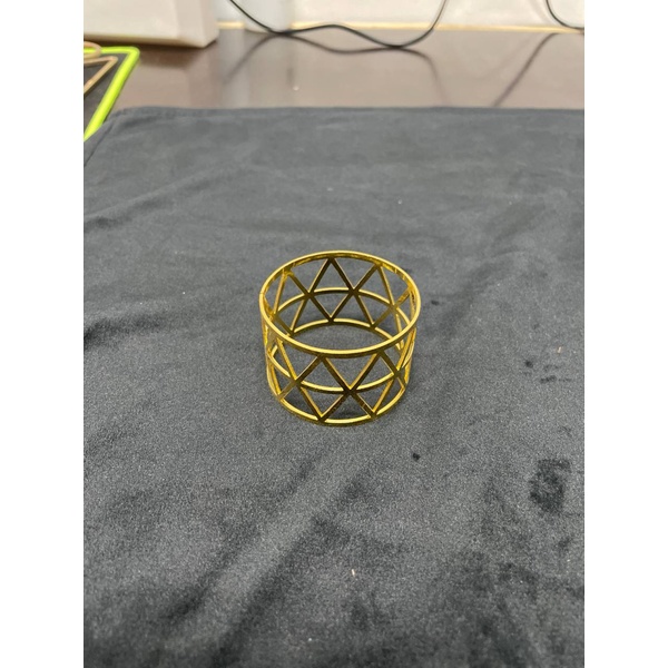 Кольцо для салфеток "Геометрия" золото - Фото 2