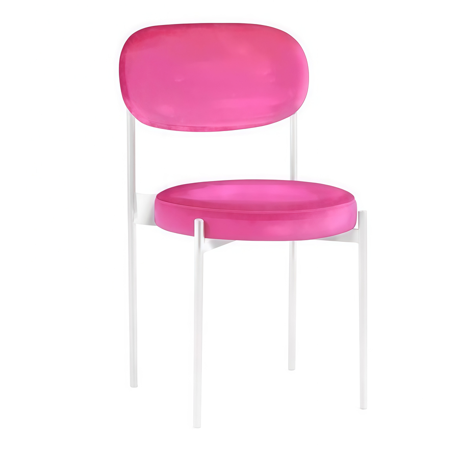 Стул Monaco белый глубокий розовый - Фото миниатюра 1