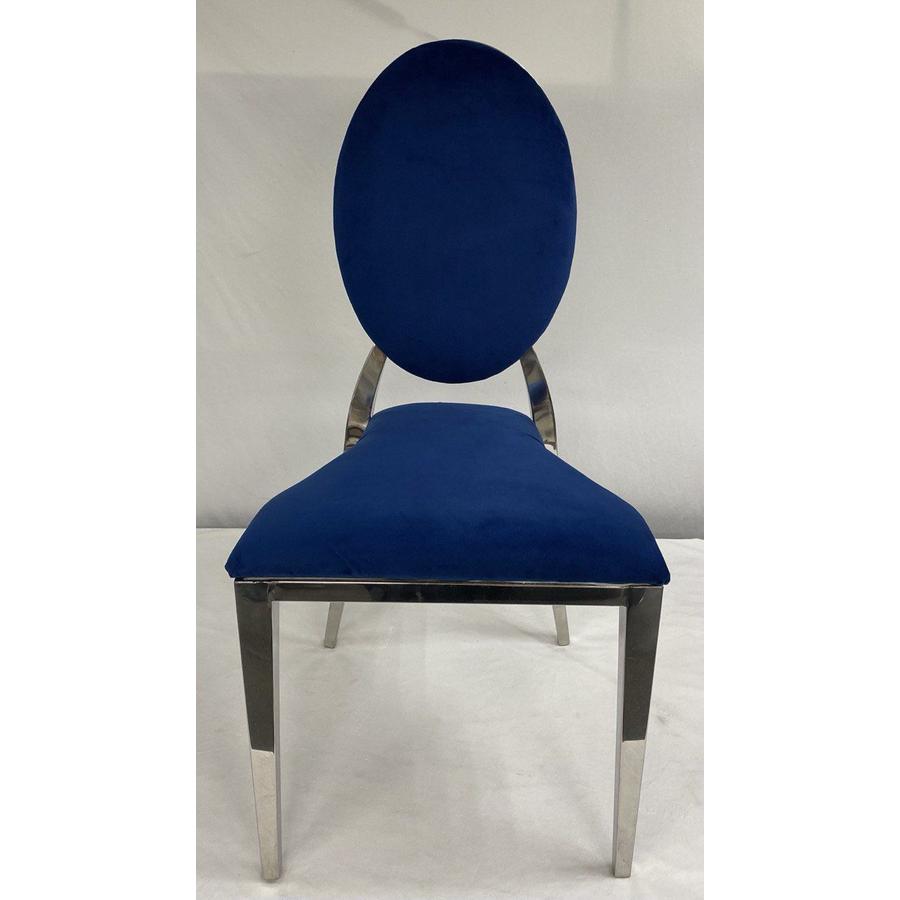 Стул «Вашингтон» серебро, чернильный бархат - Фото миниатюра 3