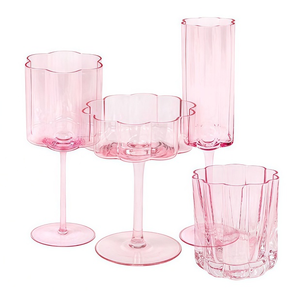 Набор бокалов "Floral" нежно-розовый - Фото 1