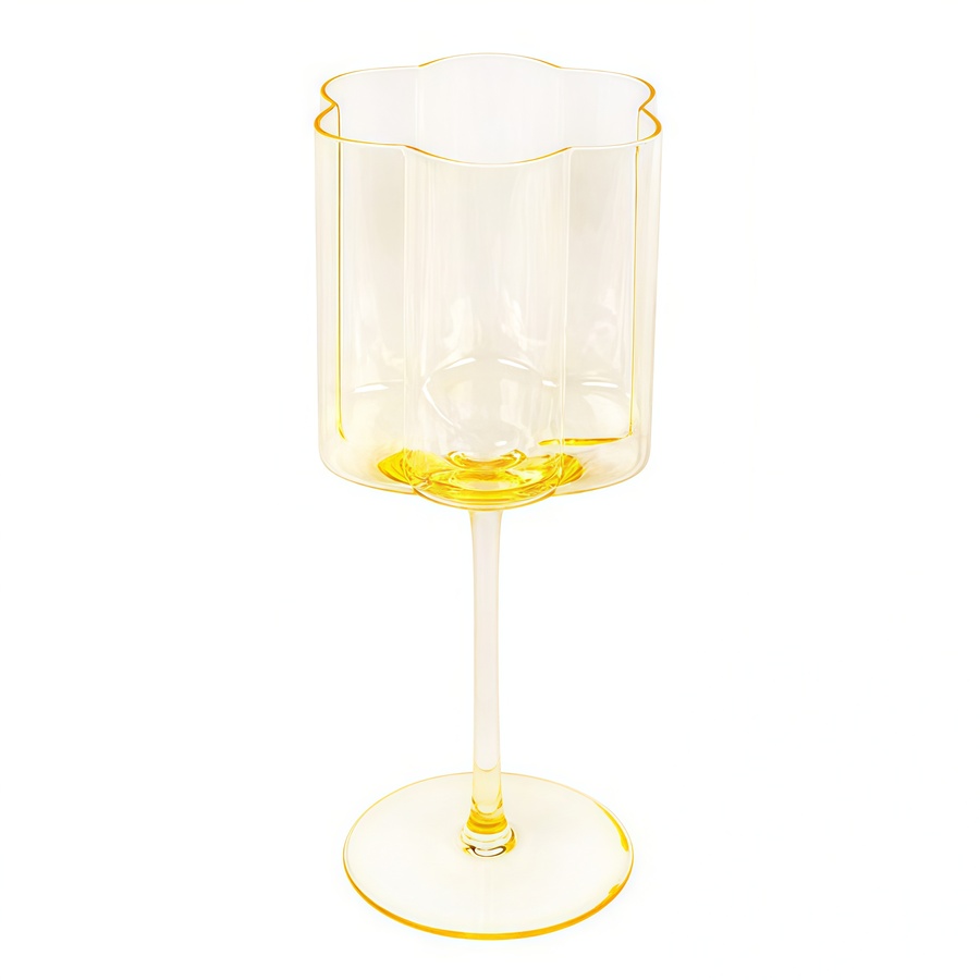 Бокал для вина "Floral" лимонный - Фото миниатюра 1