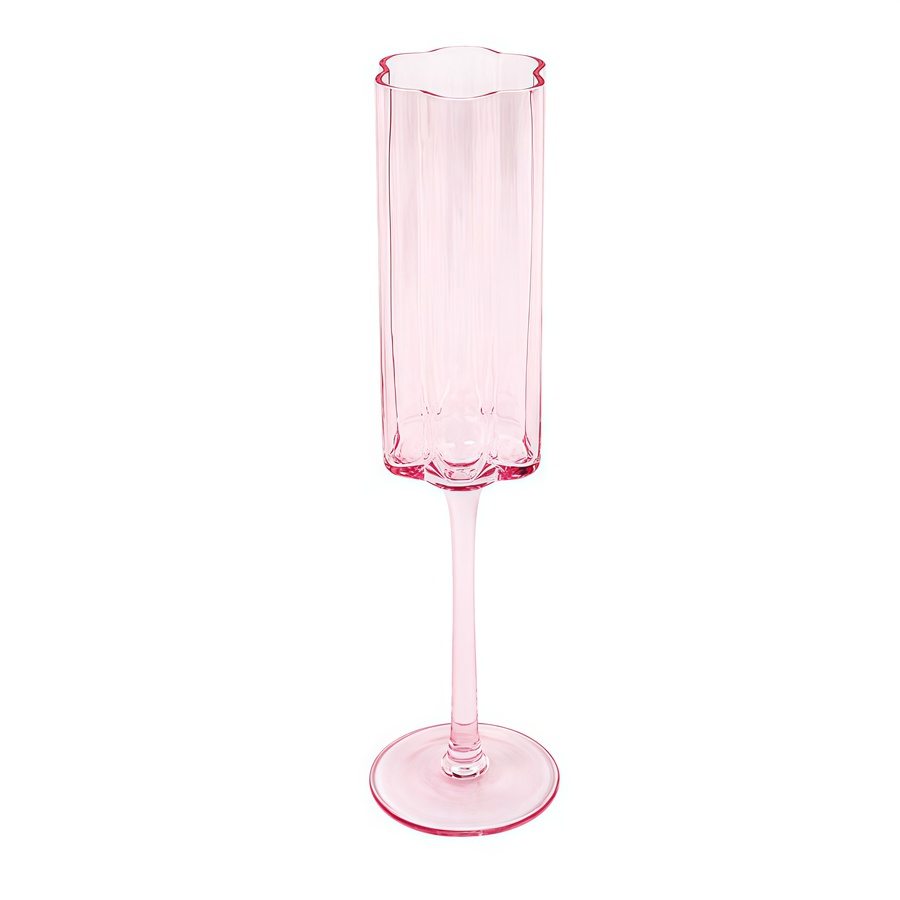 Бокал для шампанского "Floral" нежно-розовый - Фото миниатюра 1
