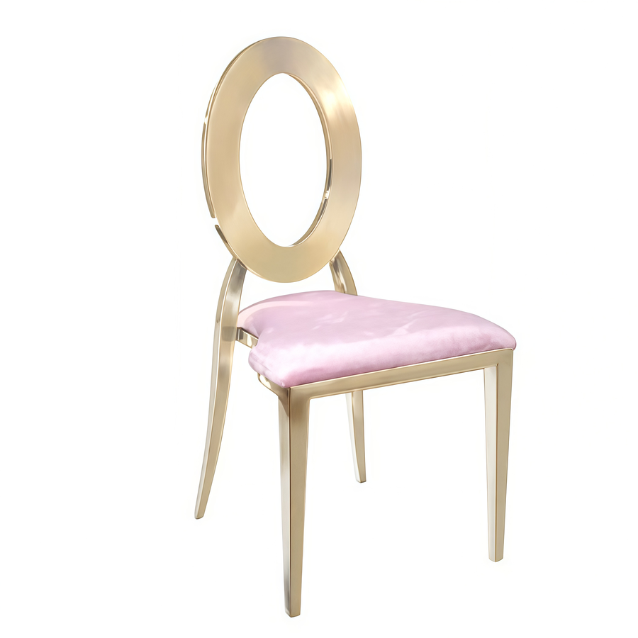 Стул «Element» золото, пепельно-розовый бархат - Фото миниатюра 1