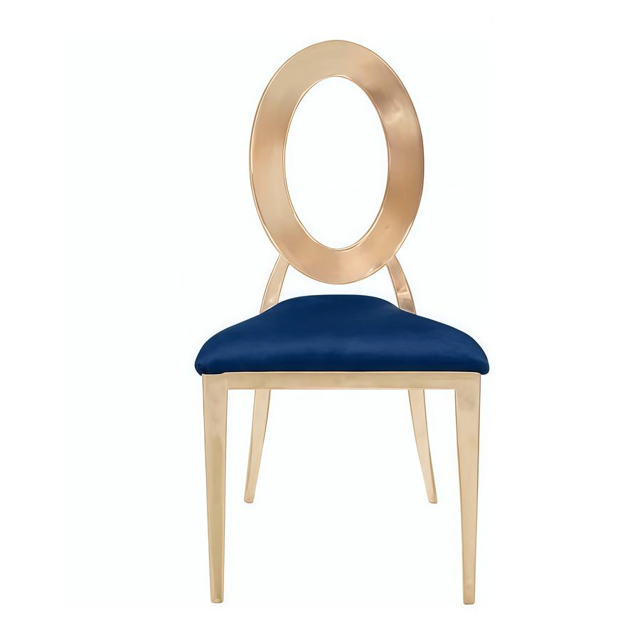 Стул «Element» золото, синий бархат - Фото миниатюра 2