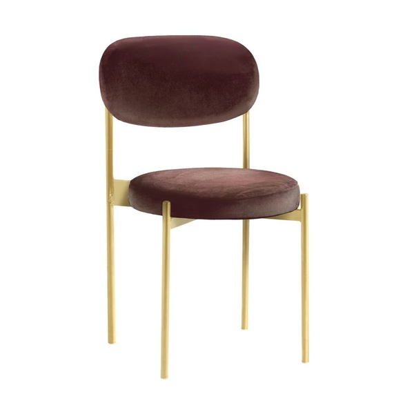 Стул Monaco золото, бархат темный шоколад