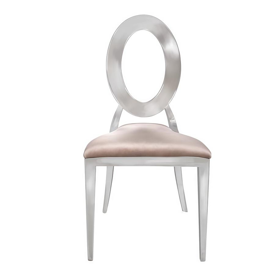 Стул "Element" серебро, бежевый бархат - Фото миниатюра 2