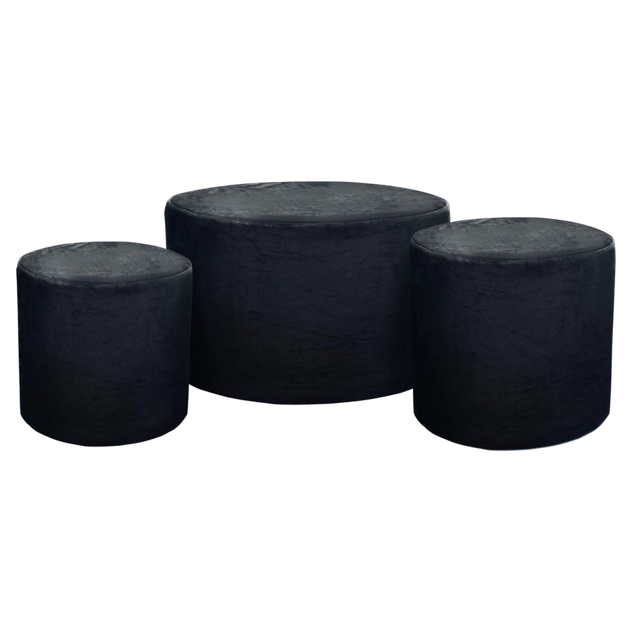 Набор пуфов "Total black"