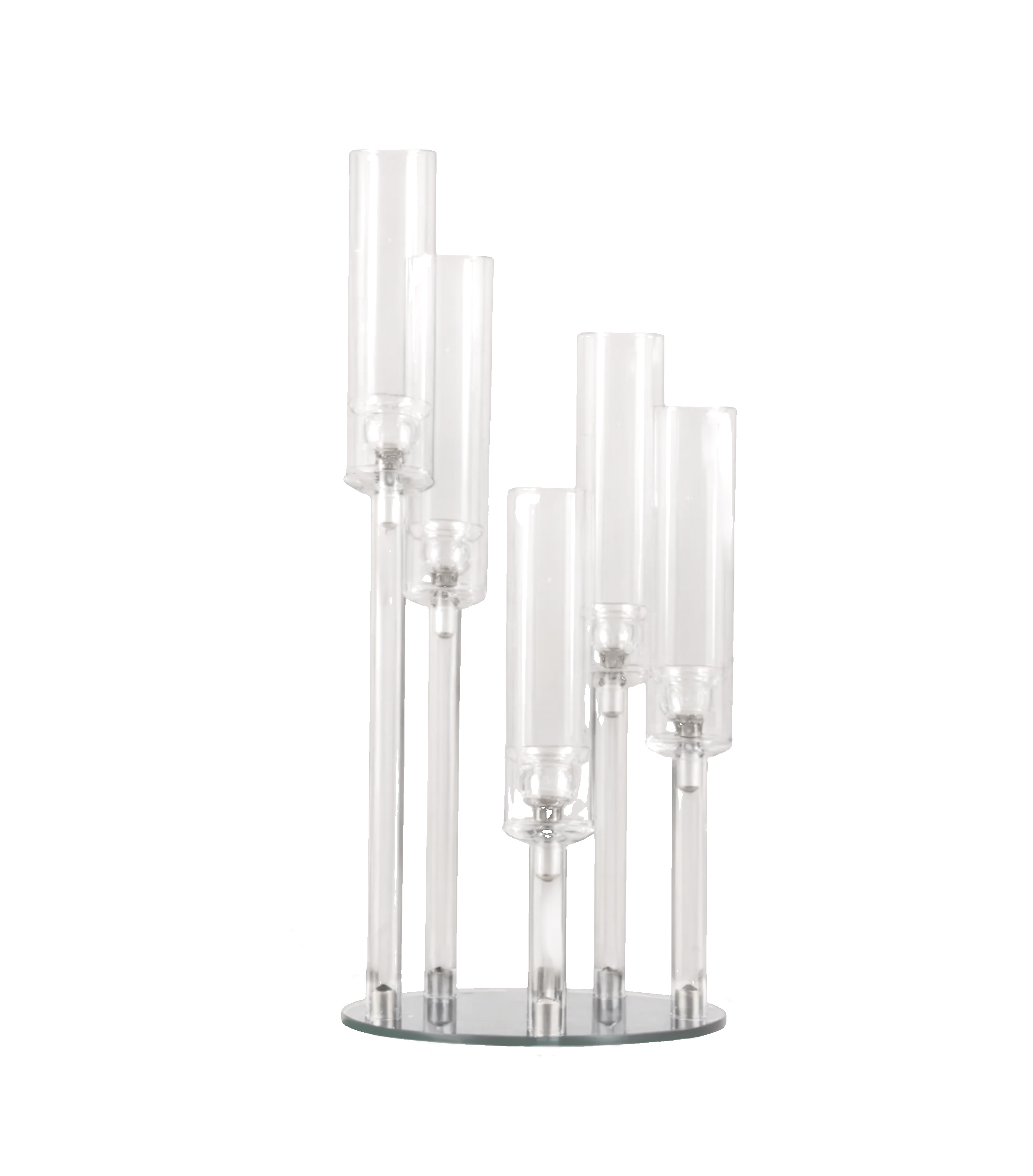 Канделябр стеклянный "Бруно" 5 рожков - Фото миниатюра 1