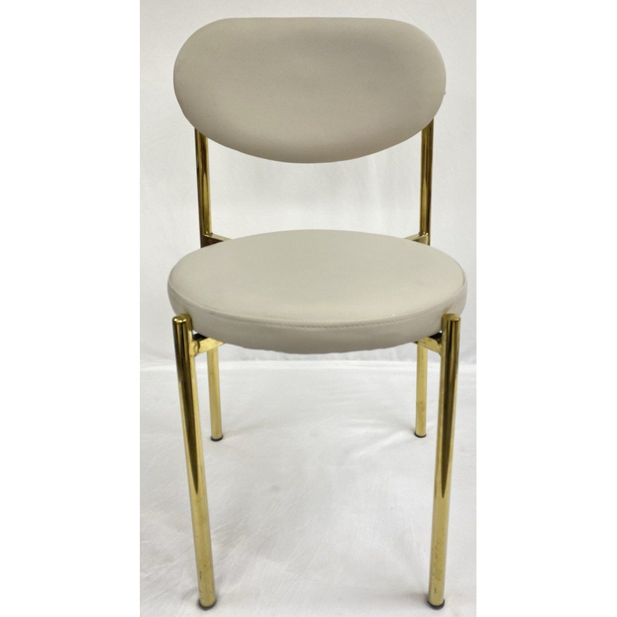 Стул Monaco золото бежевая кожа - Фото миниатюра 2