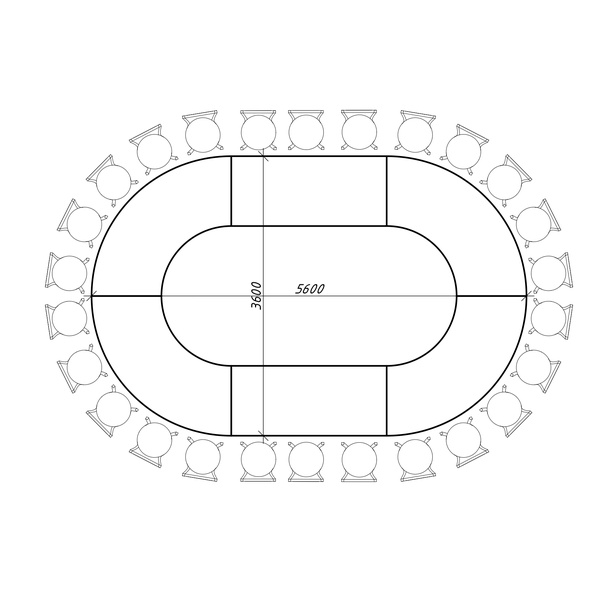 Стол "Orbit"  (4 модуля) кольцо - Фото 5
