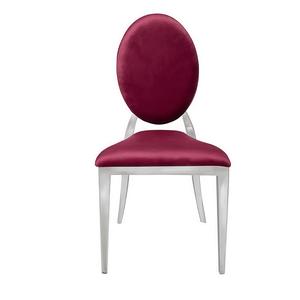 Стул «Вашингтон» серебро, бургундский бархат - Фото 2