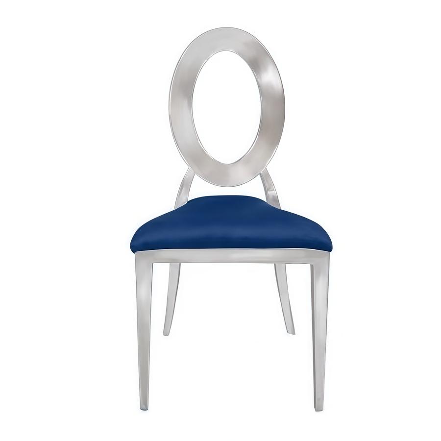 Стул «Element» серебро, синий бархат - Фото миниатюра 2