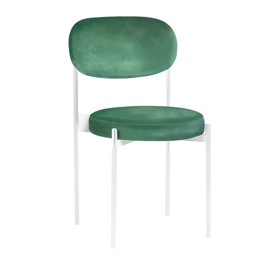 Стул Monaco белый изумрудный - Фото основное 1