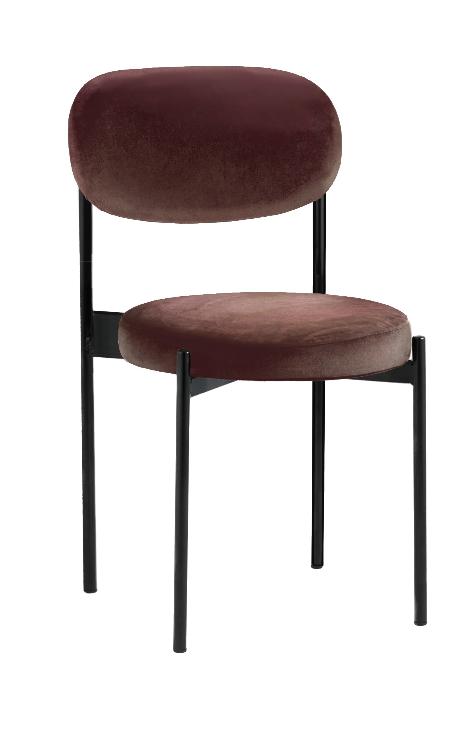 Стул Monaco черный, бархат темный шоколад