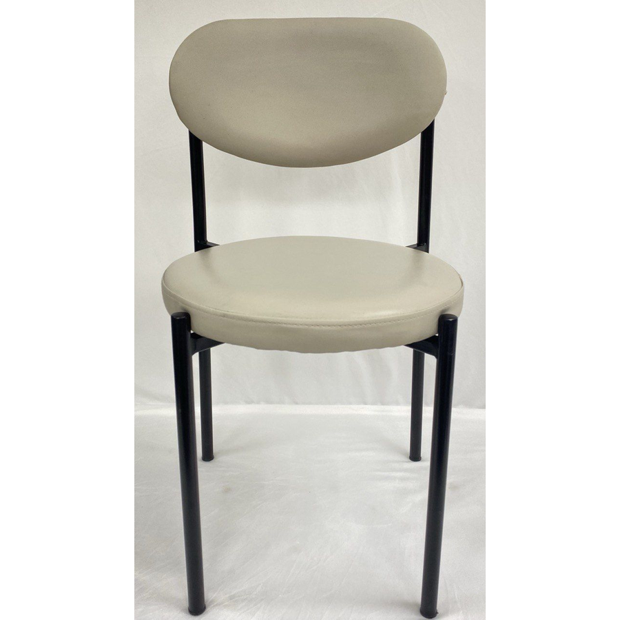 Стул Monaco черный бежевая кожа - Фото миниатюра 2