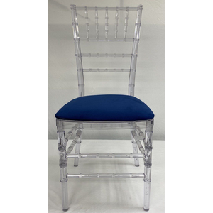 Стул «Тиффани» прозрачный, чернильный бархат - Фото 2