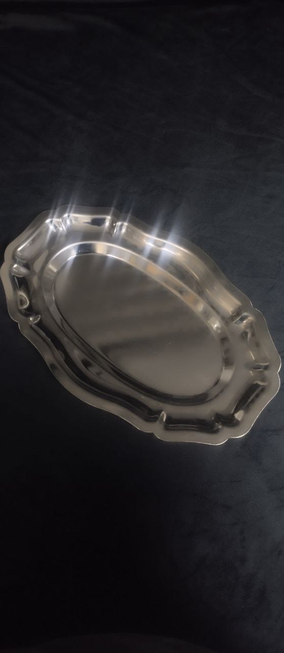 Поднос металлический Серебро" TABLLERY"