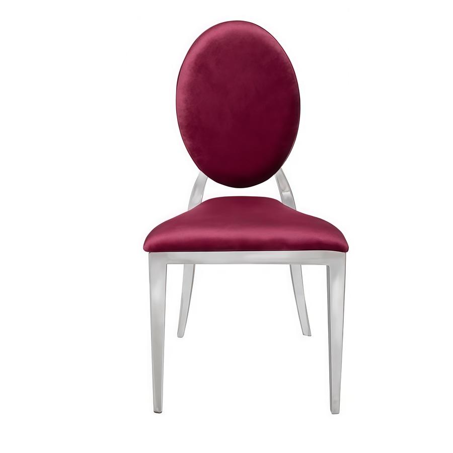 Стул «Вашингтон» серебро, бургундский бархат - Фото миниатюра 2