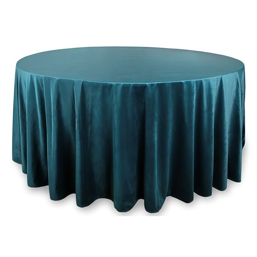Скатерть круглая бархат темно-бирюзовая - Фото основное 1
