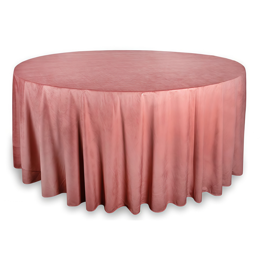 Скатерть круглая бархат каштановая крайола - Фото основное 1