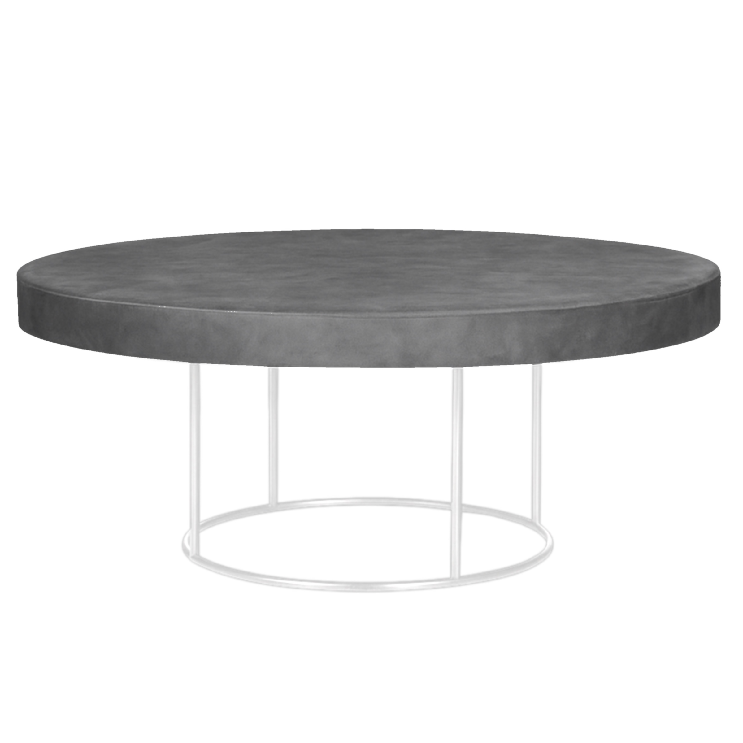 Стол "Loft" круглый белый, серый 