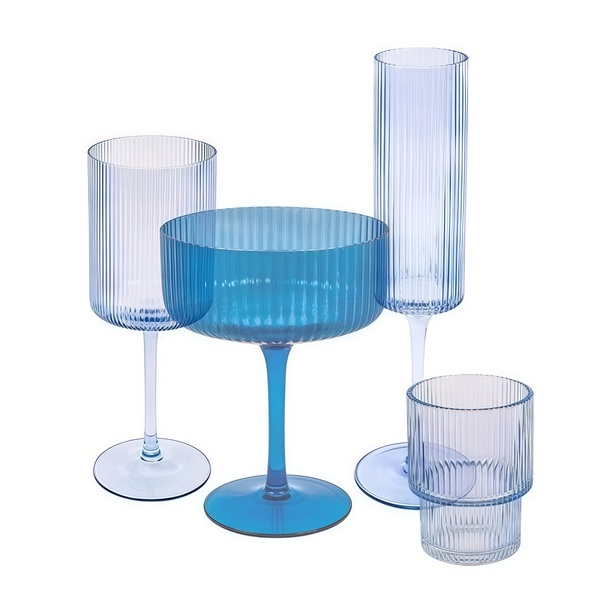 Набор из 4 бокалов "Осака" небесно-голубой - Фото 1