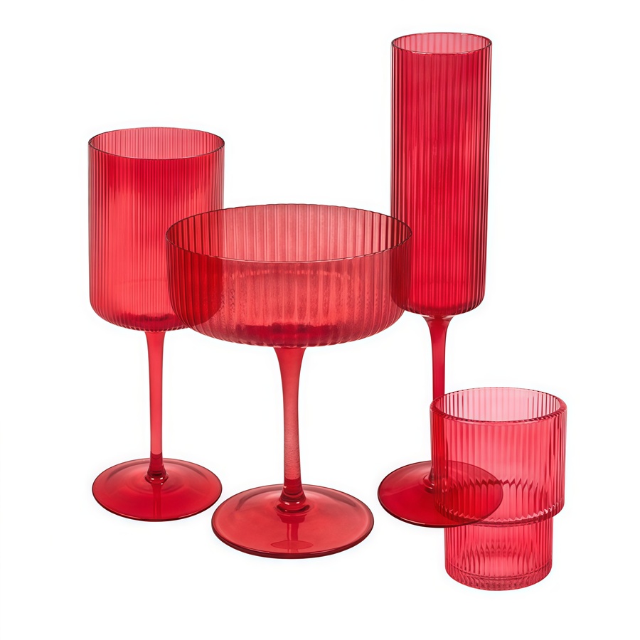 Набор из 4 бокалов "Осака" рубиновый - Фото основное 1