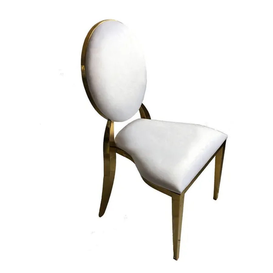 Стул Washington Gold, велюр белый - Фото миниатюра 2