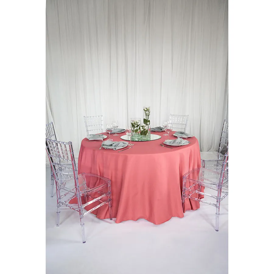 Скатерть "Альфа" розовый щербет круглая - Фото миниатюра 3