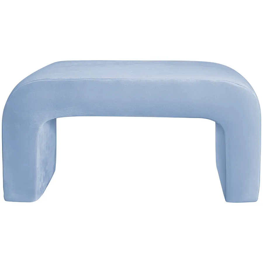 Пуфик "Боу" макс | голубой сапфир бархат - Фото миниатюра 1