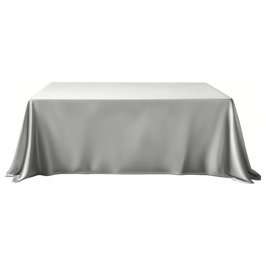 Скатерть "Шелк+" серый оникс прямоугольная - Фото миниатюра 1