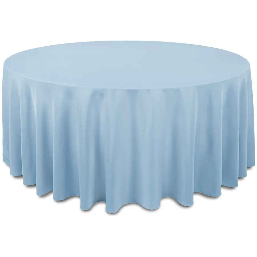 Скатерть "Альфа" пастельно-голубая круглая - Фото миниатюра 1