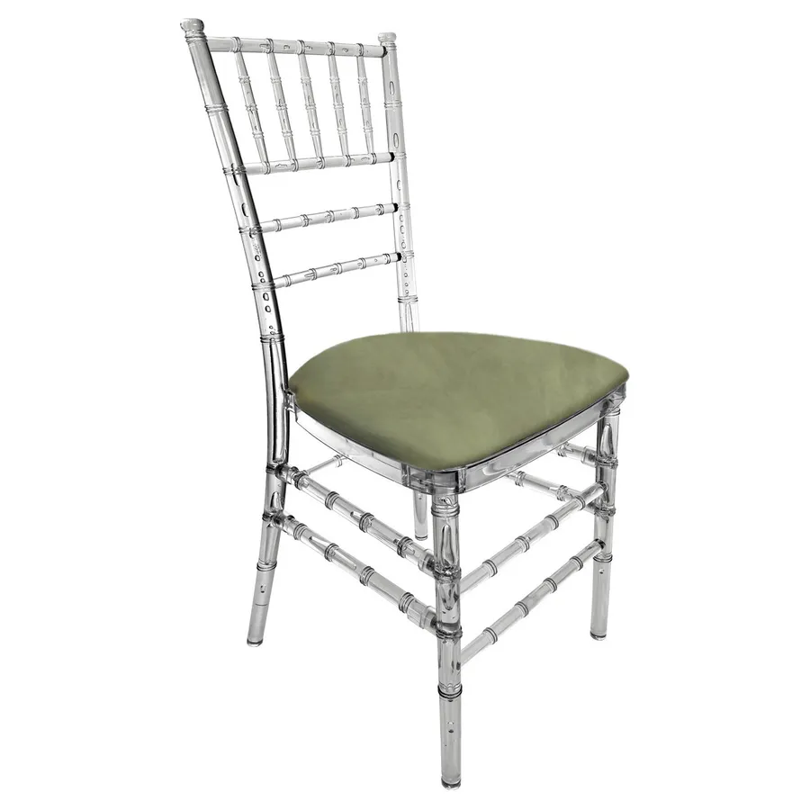 Стул "Тиффани" прозрачный, светло-зеленый бархат - Фото основное 1