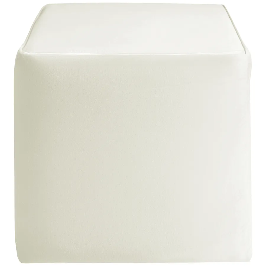 Пуфик "Квадро" жемчужный бархат - Фото основное 1