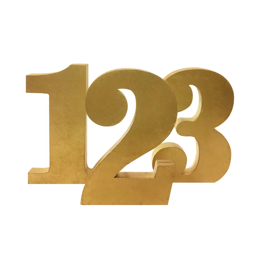 Набор номерков "Спика" золотой, 1-7 - Фото миниатюра 1