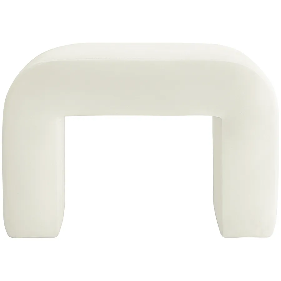 Пуфик "Боу" мини | жемчужный бархат - Фото миниатюра 1