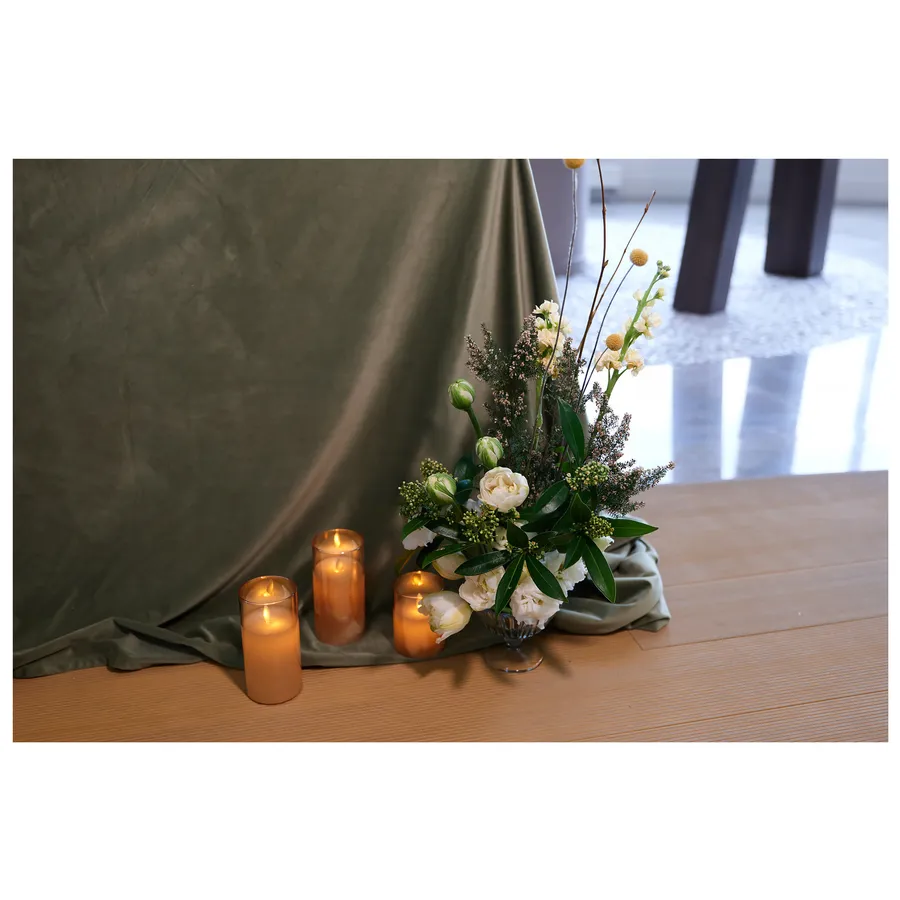 Набор свечей с пультом "Эрукто" золотой - Фото миниатюра 3