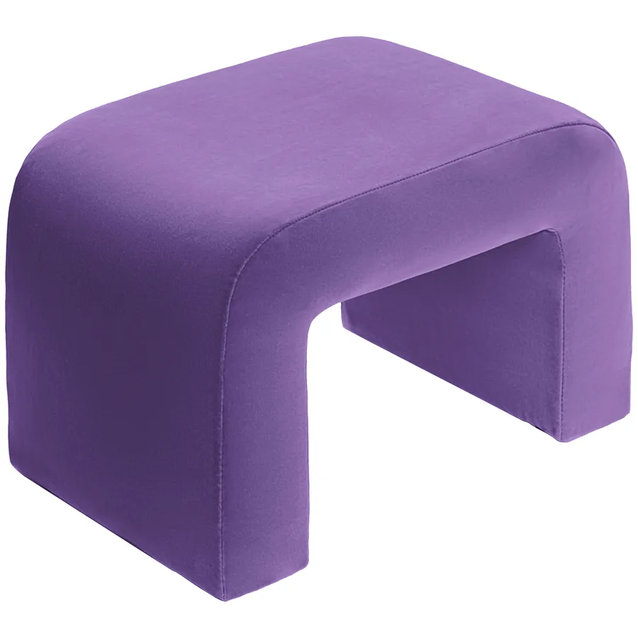 Пуфик "Боу" мини | фиолетовый люпин бархат - Фото миниатюра 2