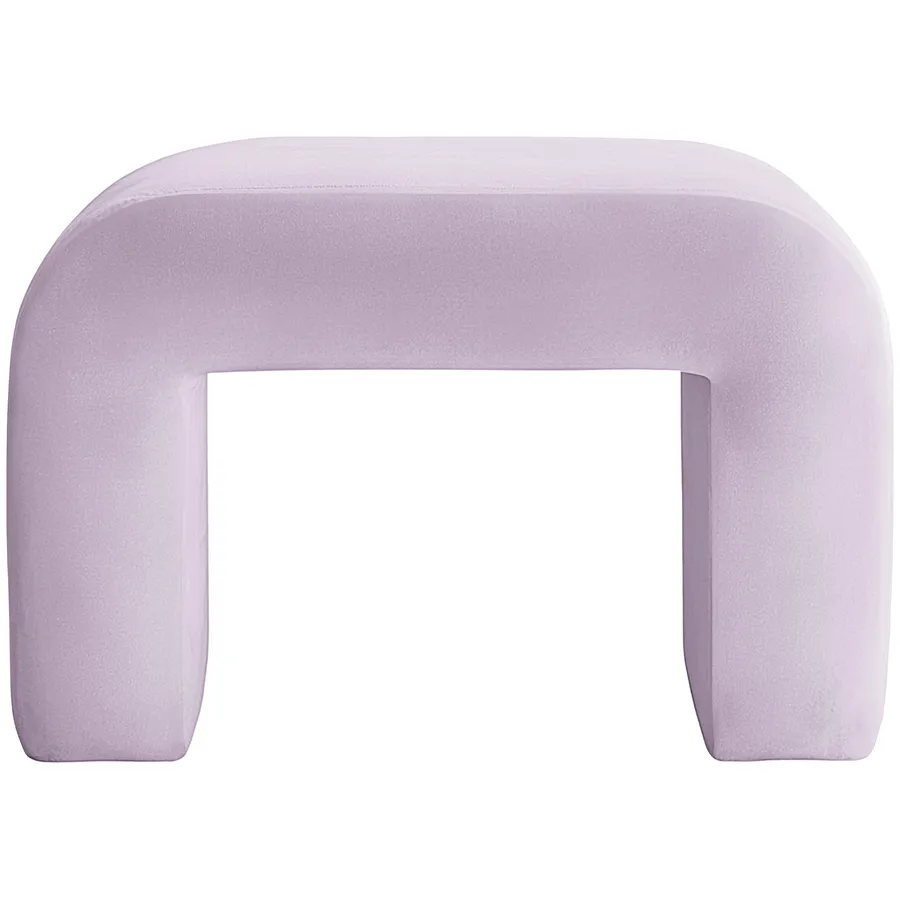 Пуфик "Боу" мини | сиреневая дымка бархат - Фото основное 1