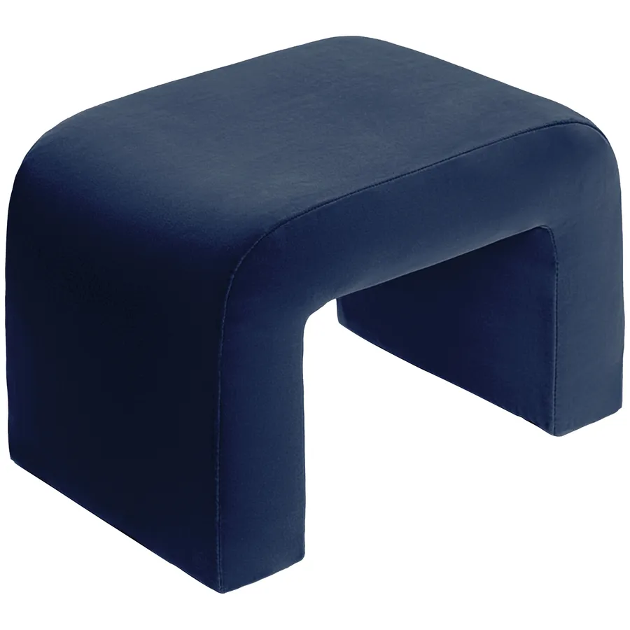 Пуфик "Боу" мини | темная ночь бархат - Фото миниатюра 2