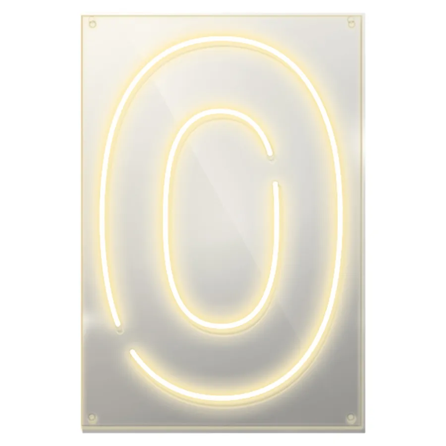 Неоновая надпись “0” - Фото миниатюра 1