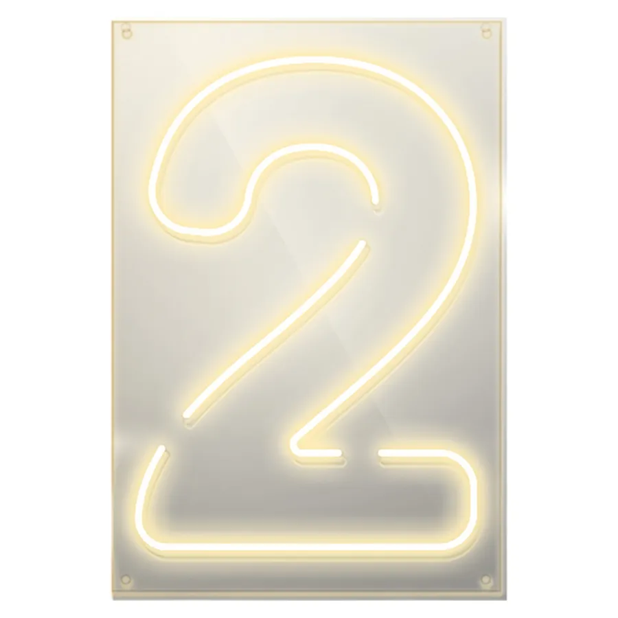 Неоновая надпись “2” - Фото миниатюра 1
