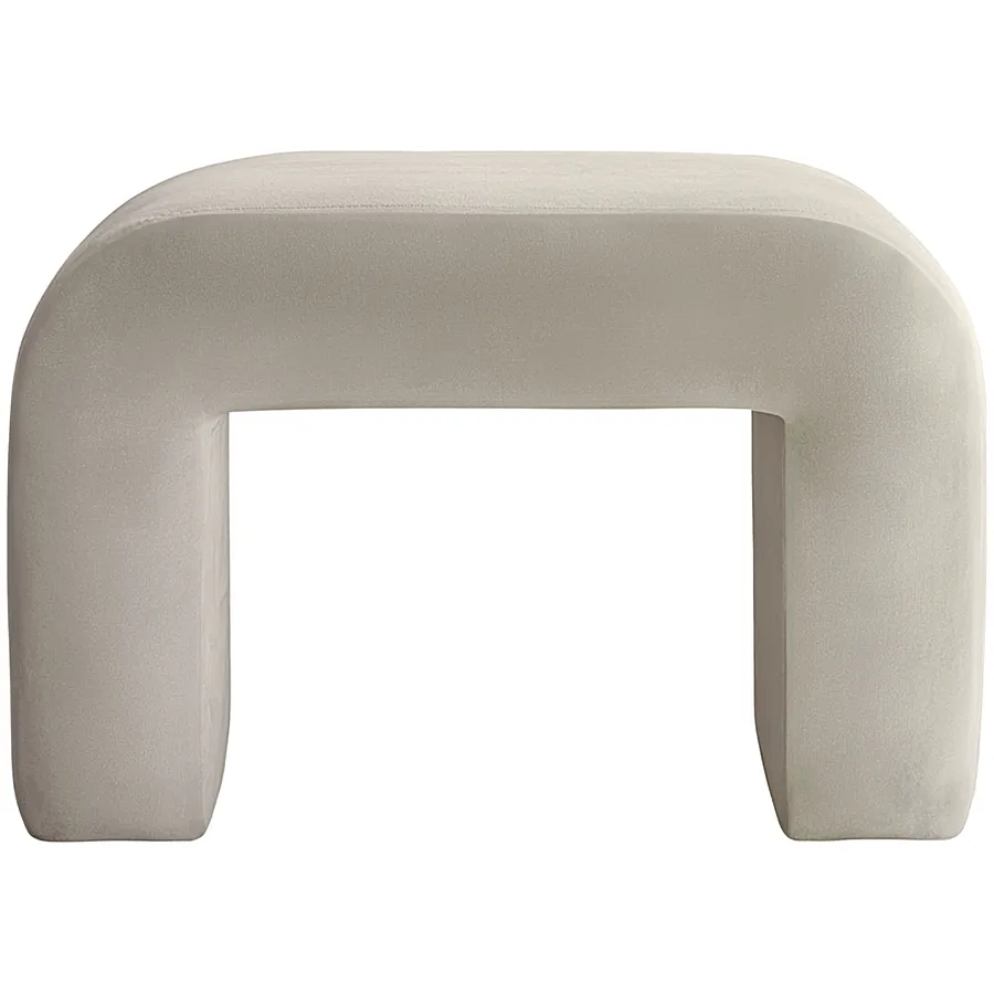 Пуфик "Боу" мини | кокосовый раф бархат - Фото миниатюра 1