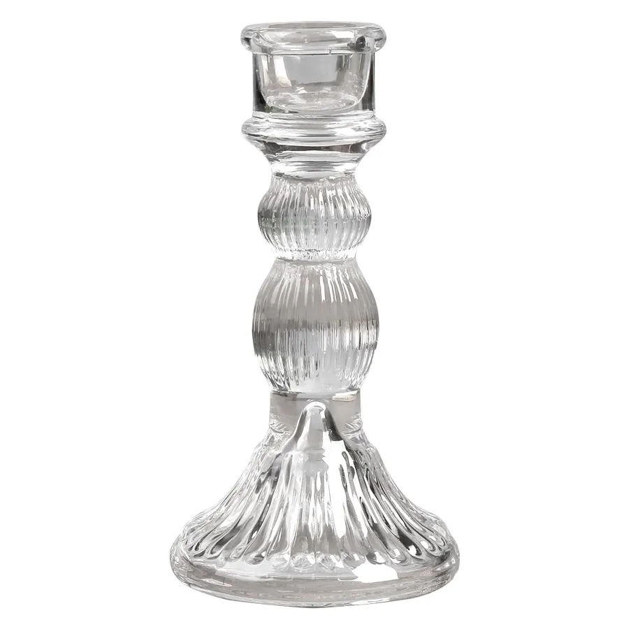 Подсвечник "Невилл" стеклянный прозрачный - Фото миниатюра 1