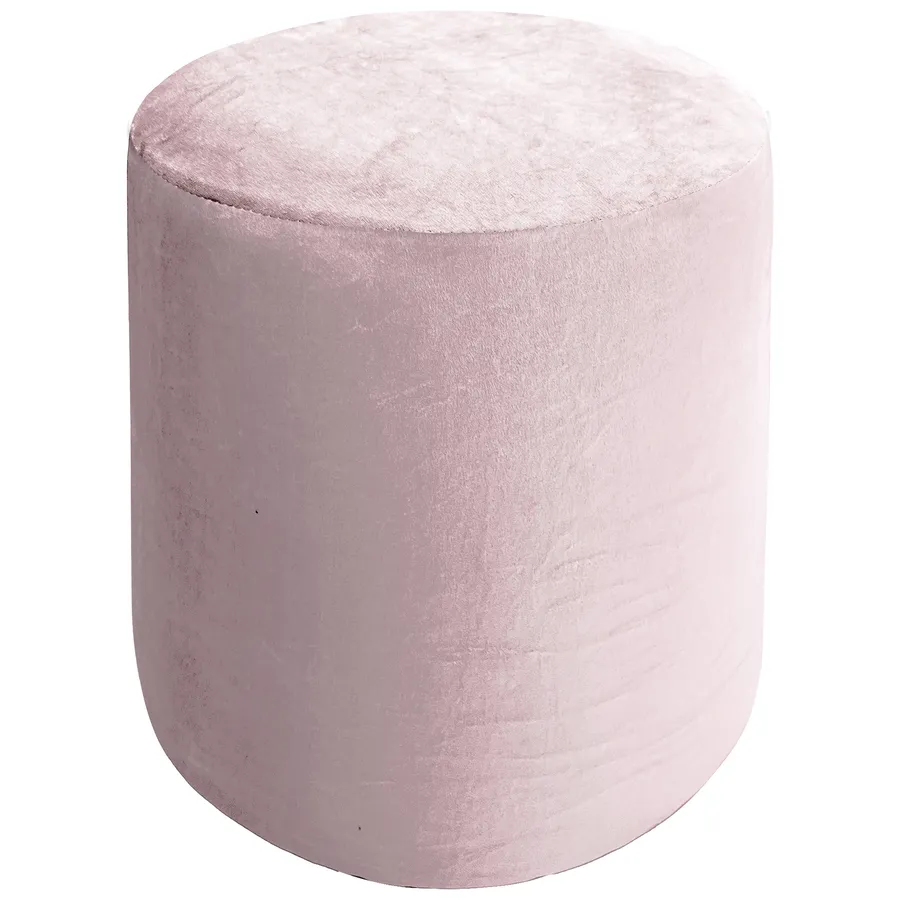 Пуфик "Фуфик" мини бледно-розовый бархат - Фото миниатюра 1