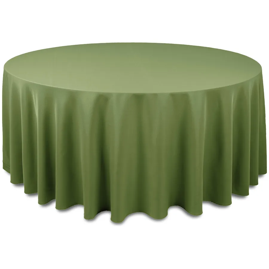 Скатерть "Альфа" оливковая круглая - Фото миниатюра 1